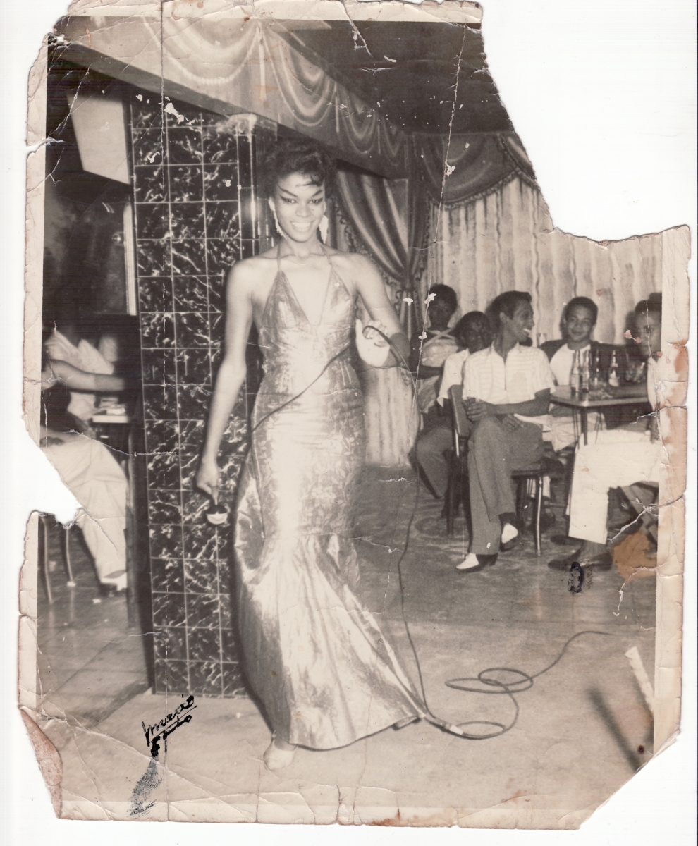 Veronica Garcia on stage. 1962. Photographed by “Mario Foto.” Silver gelatin print.